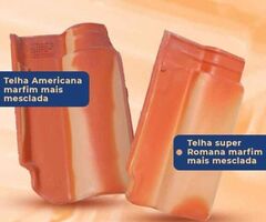 Telha marfim mesclada americana e super romana 